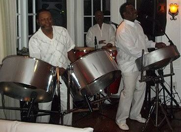 Steel Drum Band at All White Rehearsal Dinner Party, RythmTrail Steel Drum Band at an All White pre-wedding party in Captiva Florida